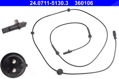 Ate Sensor, Raddrehzahl [Hersteller-Nr. 24.0711-5130.3] für Fiat von ATE