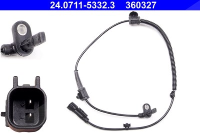 Ate Sensor, Raddrehzahl [Hersteller-Nr. 24.0711-5332.3] für Opel, Saab, Vauxhall von ATE