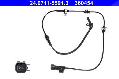 Ate Sensor, Raddrehzahl [Hersteller-Nr. 24.0711-5591.3] für Opel von ATE