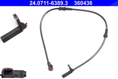 Ate Sensor, Raddrehzahl [Hersteller-Nr. 24.0711-6389.3] für Mercedes-Benz von ATE