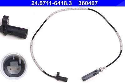 Ate Sensor, Raddrehzahl [Hersteller-Nr. 24.0711-6418.3] für BMW von ATE
