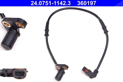 Ate Sensor, Raddrehzahl [Hersteller-Nr. 24.0751-1142.3] für Mercedes-Benz von ATE