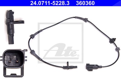 Ate Sensor, Raddrehzahl [Hersteller-Nr. 24.0711-5228.3] für Land Rover von ATE