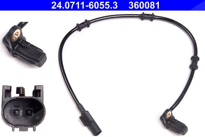Ate Sensor, Raddrehzahl [Hersteller-Nr. 24.0711-6055.3] für Mercedes-Benz von ATE