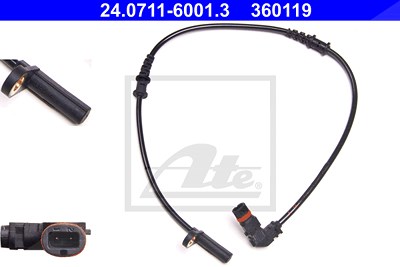 Ate Sensor, Raddrehzahl [Hersteller-Nr. 24.0711-6001.3] für Mercedes-Benz von ATE