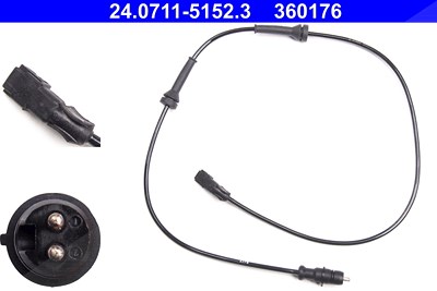 Ate Sensor, Raddrehzahl [Hersteller-Nr. 24.0711-5152.3] für Renault von ATE