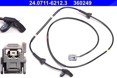 Ate Sensor, Raddrehzahl [Hersteller-Nr. 24.0711-6212.3] für Volvo von ATE
