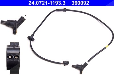 Ate Sensor, Raddrehzahl [Hersteller-Nr. 24.0721-1193.3] für VW von ATE