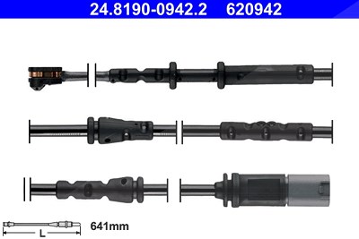 Ate Verschleisswarnkontakt hinten [Hersteller-Nr. 24.8190-0942.2] für BMW, Mini von ATE