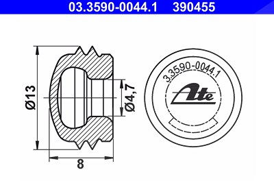 Ate Verschluß-/Schutzkappe [Hersteller-Nr. 03.3590-0044.1] von ATE
