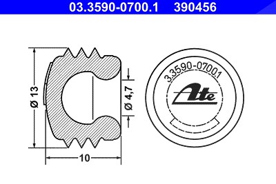 Ate Verschluß-/Schutzkappe [Hersteller-Nr. 03.3590-0700.1] von ATE