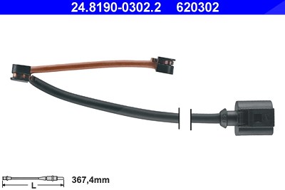 Ate Warnkontakt, Bremsbelagverschleiß [Hersteller-Nr. 24.8190-0302.2] für Audi, Cupra, Seat von ATE