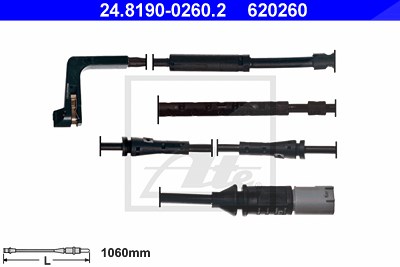 Ate Warnkontakt, Bremsbelagverschleiß [Hersteller-Nr. 24.8190-0260.2] für BMW von ATE