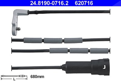 Ate Warnkontakt, Bremsbelagverschleiß [Hersteller-Nr. 24.8190-0716.2] für Opel, Vauxhall von ATE