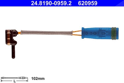 Ate Warnkontakt, Bremsbelagverschleiß [Hersteller-Nr. 24.8190-0959.2] für Mercedes-Benz von ATE