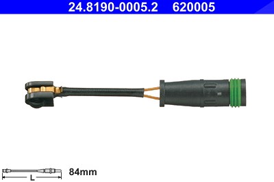 Ate Warnkontakt, Bremsbelagverschleiß [Hersteller-Nr. 24.8190-0005.2] für Mercedes-Benz, VW von ATE