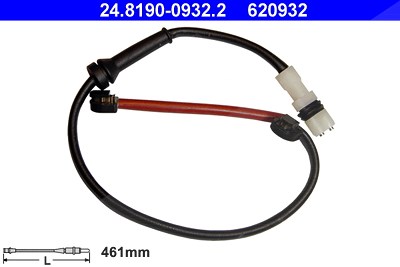 Ate Warnkontakt, Bremsbelagverschleiß [Hersteller-Nr. 24.8190-0932.2] für Porsche von ATE