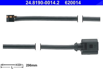 Ate Warnkontakt, Bremsbelagverschleiß [Hersteller-Nr. 24.8190-0014.2] für Porsche, VW von ATE