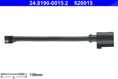 Ate Warnkontakt, Bremsbelagverschleiß [Hersteller-Nr. 24.8190-0015.2] für Porsche, VW von ATE
