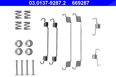Ate Zubehörsatz, Bremsbacken [Hersteller-Nr. 03.0137-9287.2] für Citroën, Opel, Peugeot, Subaru, Suzuki, Toyota, Vauxhall von ATE