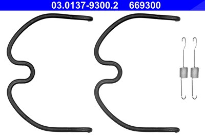 Ate Zubehörsatz, Bremsbacken [Hersteller-Nr. 03.0137-9300.2] für Opel, Subaru, Suzuki, Vauxhall von ATE
