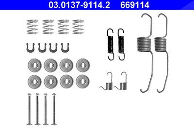Ate Zubehörsatz, Bremsbacken [Hersteller-Nr. 03.0137-9114.2] für Toyota von ATE