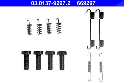 Ate Zubehörsatz, Feststellbremsbacken [Hersteller-Nr. 03.0137-9297.2] für Mercedes-Benz von ATE