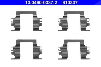 Ate Zubehörsatz, Scheibenbremsbelag [Hersteller-Nr. 13.0460-0337.2] für Isuzu, Opel, Vauxhall von ATE