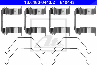 Ate Zubehörsatz, Scheibenbremsbelag [Hersteller-Nr. 13.0460-0443.2] für Ford Usa, Mazda von ATE