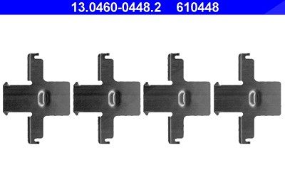Ate Zubehörsatz, Scheibenbremsbelag [Hersteller-Nr. 13.0460-0448.2] für Nissan von ATE