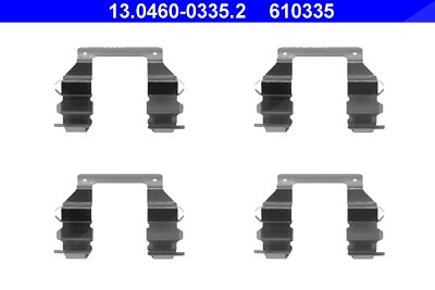 Ate Zubehörsatz, Scheibenbremsbelag [Hersteller-Nr. 13.0460-0335.2] für Mitsubishi von ATE