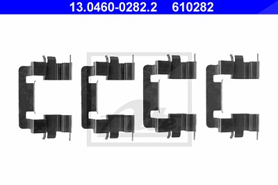 Ate Zubehörsatz, Scheibenbremsbelag [Hersteller-Nr. 13.0460-0282.2] für Nissan von ATE