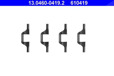 Ate Zubehörsatz, Scheibenbremsbelag [Hersteller-Nr. 13.0460-0419.2] für Peugeot, Seat, VW von ATE