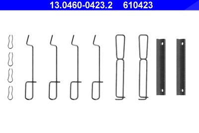 Ate Zubehörsatz, Scheibenbremsbelag [Hersteller-Nr. 13.0460-0423.2] für Renault von ATE