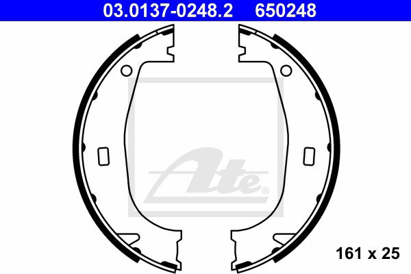 Bremsbackensatz, Feststellbremse Hinterachse ATE 03.0137-0248.2 von ATE