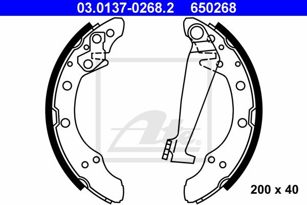 Bremsbackensatz Hinterachse ATE 03.0137-0268.2 Bremsbackensatz Hinterachse ATE 03.0137-0268.2 von ATE