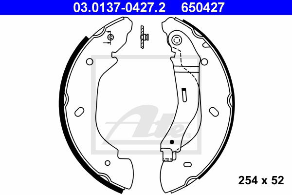 Bremsbackensatz Hinterachse ATE 03.0137-0427.2 von ATE