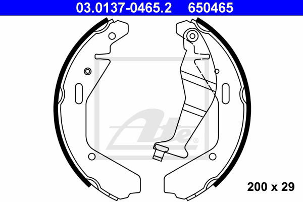 Bremsbackensatz Hinterachse ATE 03.0137-0465.2 von ATE