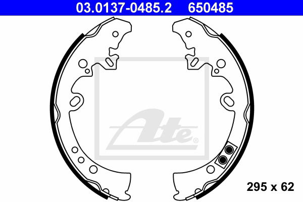 Bremsbackensatz Hinterachse ATE 03.0137-0485.2 von ATE