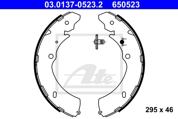 Bremsbackensatz Hinterachse ATE 03.0137-0523.2 Bremsbackensatz Hinterachse ATE 03.0137-0523.2 von ATE