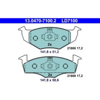 Bremsbelagsatz ATE 13.0470-7100.2, Vorne von Ate