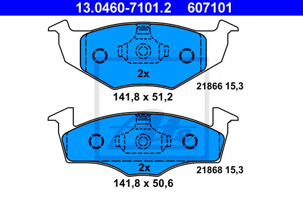 Bremsbelagsatz, Scheibenbremse Vorderachse ATE 13.0460-7101.2 Bremsbelagsatz, Scheibenbremse Vorderachse ATE 13.0460-7101.2 von ATE
