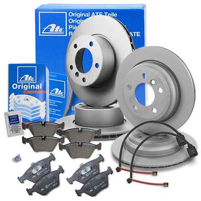 Ate Bremsscheiben +Bremsbeläge +Warnkontakt vorne+hinten für BMW Ate Bremsscheiben +Bremsbeläge +Warnkontakt vorne+hinten für BMW von ATE