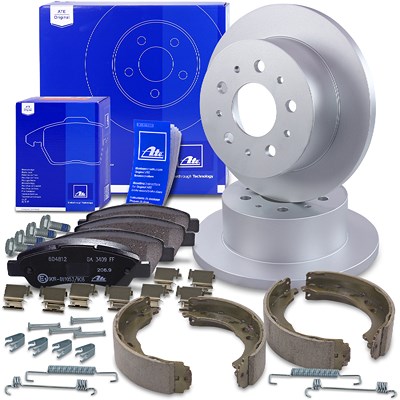 Ate Bremsscheiben +Bremsbeläge +Bremsbremsbacken-Satz hinten für Citroën, Fiat, Peugeot Ate Bremsscheiben +Bremsbeläge +Bremsbremsbacken-Satz hinten für Citroën, Fiat, Peugeot von ATE