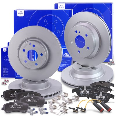 Ate Bremsscheiben +Bremsbeläge +VWK vorne+hinten für Mercedes-Benz Ate Bremsscheiben +Bremsbeläge +VWK vorne+hinten für Mercedes-Benz von ATE