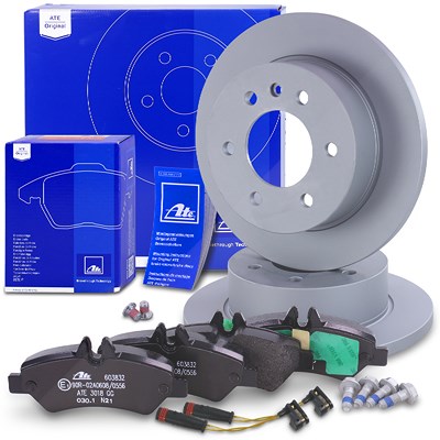 Ate Bremsscheiben +Bremsbeläge +Warnkontakt hinten für Mercedes-Benz, VW Ate Bremsscheiben +Bremsbeläge +Warnkontakt hinten für Mercedes-Benz, VW von ATE