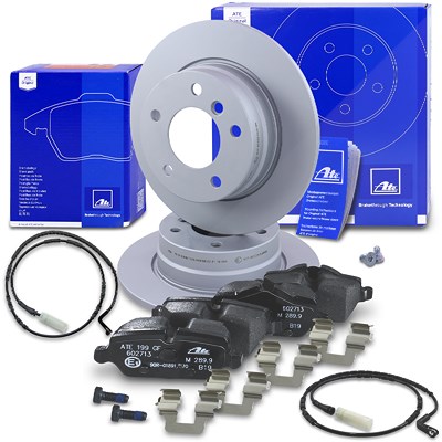 Ate Bremsscheiben +Bremsbeläge +Warnkontakt hinten für BMW Ate Bremsscheiben +Bremsbeläge +Warnkontakt hinten für BMW von ATE