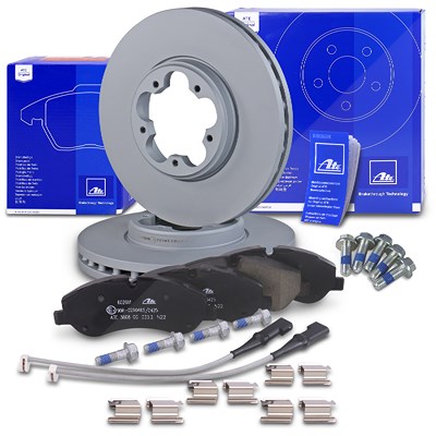 Ate Bremsscheiben +Bremsbeläge mit Warnkontakt vorne für Ford Ate Bremsscheiben +Bremsbeläge mit Warnkontakt vorne für Ford von ATE