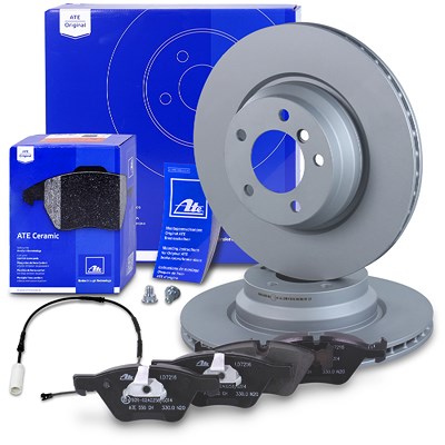 Ate Bremsscheiben +CERAMIC Bremsbeläge +Warnkontakt vorne für BMW Ate Bremsscheiben +CERAMIC Bremsbeläge +Warnkontakt vorne für BMW von ATE