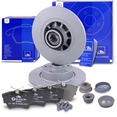 Ate Bremsscheiben mit Radlager mit ABS-Ring +Bremsbeläge hinten für Opel, Renault Ate Bremsscheiben mit Radlager mit ABS-Ring +Bremsbeläge hinten für Opel, Renault von ATE